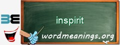 WordMeaning blackboard for inspirit